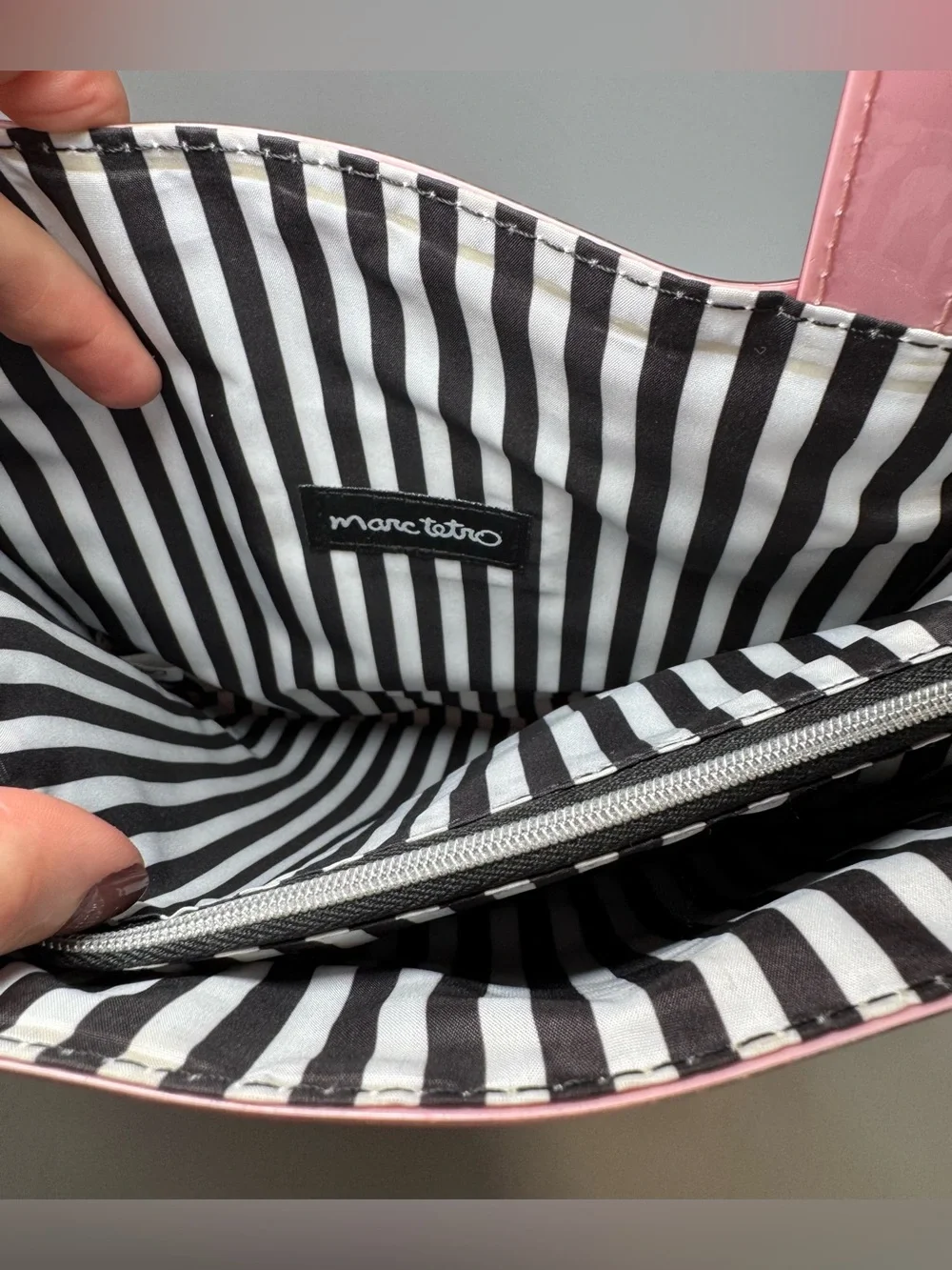 Marc Tetro New York City Pink Tuxedo Cat Mini Tote Bag